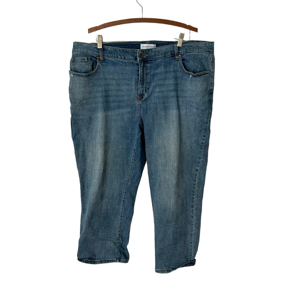 Lane Bryant sz‎ 18 mid rise boyfriend capri flex magic signature fit jeans denim